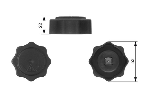Rc229 gates cap - cap,, coolant