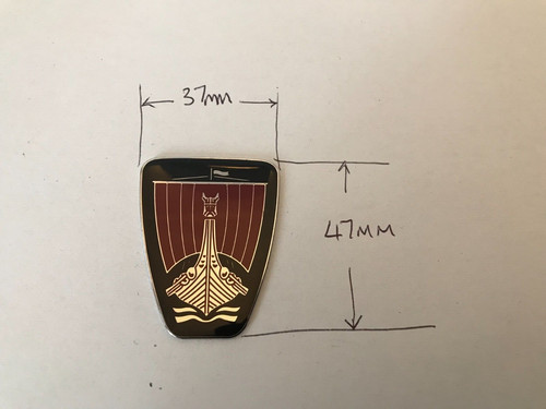 Rover chrome enamel - badge, 200